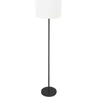 Mexlite Zwarte Vloerlamp Noor Met Kap Wit