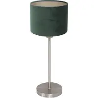 Steinhauer Tafellamp Noor 4416ST – Geborsteld staal met groene velours kap