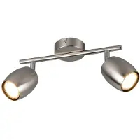 REALITY IMPORT Plafondlamp Nancy 2-lichts nikkel