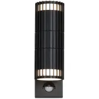 Searchlight Wandlamp buiten met bewegingssensor Detroit, zwart, Modern