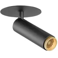 SLV Inbouwspot Grip S Zwart Met Goud 2700k