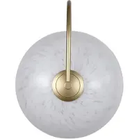 Searchlight LED-wandlamp Confetti, dimbaar, messing / goud, Woon-/ Eetkamer, Glas, Modern, LED wandlamp