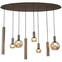 Searchlight Design Hanglamp Lyon Amber Glas