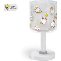 DALBER Kinder Tafellampje Kawaii Friends Grijs Glow In The Dark