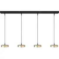 Masterlight 4-lichts hanglamp Imperia 130cm zwart met goud