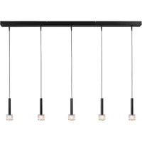 Masterlight 5-lichts hanglamp Fabro led - zwart