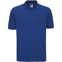 Russell Heren 100% Katoenen Korte Mouw Poloshirt (Helder Koninklijk)