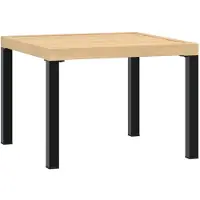 vidaXL Tuinsalontafel 55x55x39,5 cm gepoedercoat staal zwart