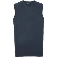 Russell athletic Russell Collectie Heren V-hals Mouwloos Gebreide Trui-trui-top / Trui-trui (Franse marine)