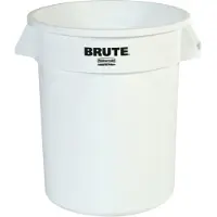 Probbax Rubbermaid Brute-afvalbak, rond, Ø 495 x H 580 mm, 75 l, kunststof, wit