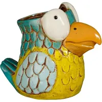 Mica Decorations Bloempot Rio Papegaai Geel 19,5 X 13 X 16 Cm