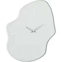J-Line klok Onregelmatig - glas - wit