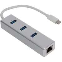 Inter Sales USB-C 3.1 hub 3x USB-A 3.0 + 1x 8P8C (RJ45) Velleman PCMP202