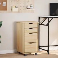 Prolenta Maison Exclusive - Rolstoel met bureau, model MOSS, afmetingen 34 x 39 x 65,5 cm, afgewerkt met heldere lak