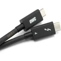 OWC 0.7 Meter Universal Cable and Full Capability for all Thunderbolt 3, Thunderbolt 4, USB-C and USB 4 devices - Black