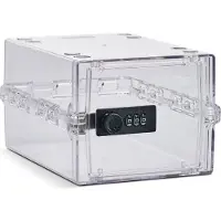 Lockabox Mini Opbergbox met Cijferslot – Afsluitbare Medicijnkast – Polycarbonaat Kluis – Koelkast en Diepvries Proof – 3 Liter – 22,3 x 15,4 x 12 cm