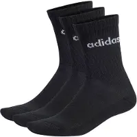 Adidas Sportsokken 'Linear Crew Cushioned 3 Pairs' zwart / wit