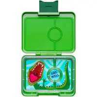 Yumbox Brotdose m. 3 Fächer - Bento Snack - 480 ml - Jurassic Gr - - One Size - Brotdosen