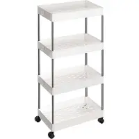 Songmics Ruimtebesparend keukenrek, Wit / 40 x 22 x 88 cm
