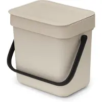 Brabantia Sort & Go Aanrecht Afvalbakje - 3 liter - Soft Beige