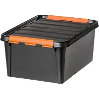 Smartstore Pro 15 Kunststof Magazijnbak 14 l Zwart, oranje 30 x 40 x 19 cm