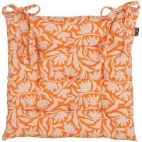 Mica Decorations Mica Flower Tuinstoelkussen 46x46x7 cm – Oranje – Kussen voor Tuinstoel