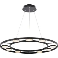 Maytoni MOD070PL-L63B3K, LED, 3000 Kelvin, 2800 lumen, IP20, zwart