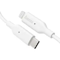 Hama USB-kabel - - 00201598 - 1 m - USB 2.0 - USB C naar Lightning - Wit