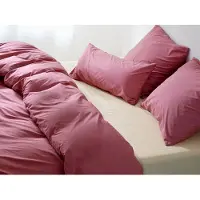 Yumeko Dekbedovertrek set Gewassen Percal Katoen 200x220 Roze - Eco, Bio & Fairtrade