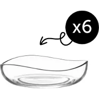 LAV | Vira glazen kommen 195 ml Set van 6 stuks | Dessertkommen | Voorgerecht dip schalen | Stijlvol ontworpen stapelbare glazen schalen | Vaatwasser bestendig