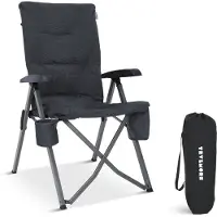 TRVLMORE Campingstoel Luxe - Opvouwbaar - 150KG Draagvermogen - Incl. Draagtas - Klapstoel - Kampeerstoel - Vouwstoel - Grijs
