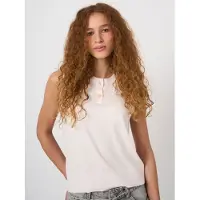 REPEAT cashmere Mouwloze top van superfijne katoen - Maat 40 - 1770 - Dames -