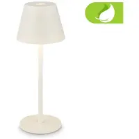 B.K.Licht BRILONER Kiki nano – Tafellamp Oplaadbaar – dimbaar – touchbediening – voor binnen & buiten – warm wit licht – Ø6 x 14,2 cm – wit