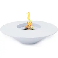 DIVINA FIRE SANTORINI Witte Ronde Buitenhaard Bio-ethanol voor in de Tuin D.60