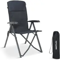 TRVLMORE Campingstoel - Luxe Soft - Vouw - Verstelbaar - Grijs
