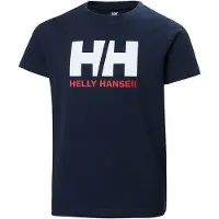 Helly Hansen Logo T-shirt Met Korte Mouwen Blauw 14 Years Jongen
