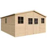 Timbela M333 - Houten tuinhuis - 20 m² - 522x418xH246 cm - zonder vloer