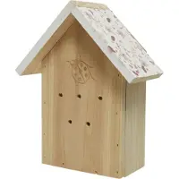 Décoris Insectenhuis Grenen 21cm Lieveheersbeest Bruin bruin Hout Insectenhotel