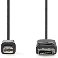 Nedis Mini DisplayPort - DisplayPort kabel - versie 1.2 (4K 60 Hz) / zwart - 2 meter