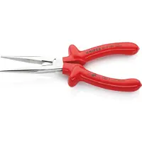 Knipex 26 17 200 Platte rondbektang VDE Recht Vanadium elektrostaal 200 mm