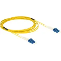 DeLOCK - Netwerkkabel - LC single-mode (mannelijk) naar LC single-mode (mannelijk) - 3 meter - Glasvezel - 9/125 micrometer - OS2 - halogenvrij - Geel
