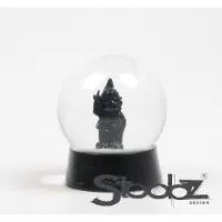 Stoobz Design Stoobz Kabouter f*ck you schudbol zwart zwart Polyresin Sneeuwbol