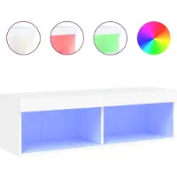 vidaXL Tv-meubel met LED-verlichting 100x30x30 cm wit