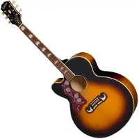 Epiphone J-200 Studio EC Left Handed Vintage Sunburst