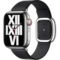 Apple Leather Band Modern Buckle voor de Watch | 38/40/41/42 mm - Maat M - Midnight