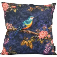 NOVÉE Midnight Blossom Birds #1 Kussenhoes | 45 x 45 cm | Katoen/Polyester