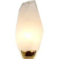 Searchlight Wandlamp Rocky, dimbaar, messing / goud, Badkamer, metaal, Wandlamp