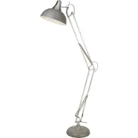 Searchlight Vloerlamp Goliath, alu / grijs / zink, Woon-/ Eetkamer, metaal, Modern, vloerlamp