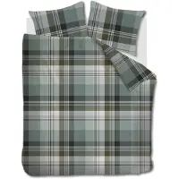 Beddinghouse Dekbedovertrek Vernon Groen Flanel-240 x 200 / 220 cm | Lits-Jumeaux