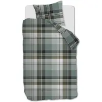 Beddinghouse Dekbedovertrek Vernon Groen Flanel-140 x 200 / 220 cm | 1-Persoons